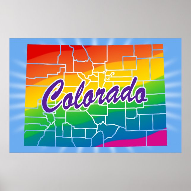 Póster Rainbow State Of Colorado (Frente)