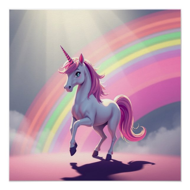 Póster Rainbow Unicorn (Anverso)