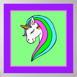 Póster Rainbow Unicorn