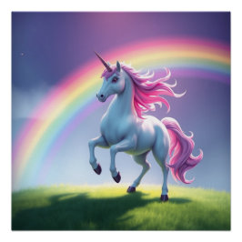 Póster Rainbow Unicorn