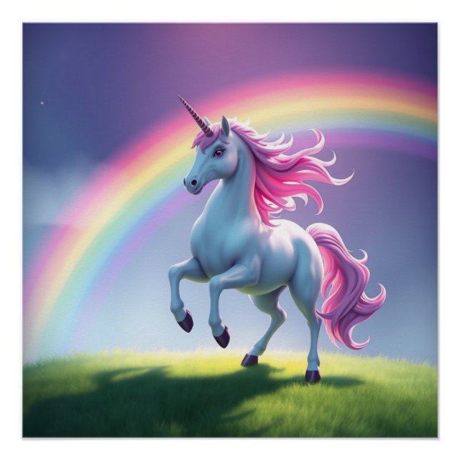 Póster Rainbow Unicorn (Anverso)
