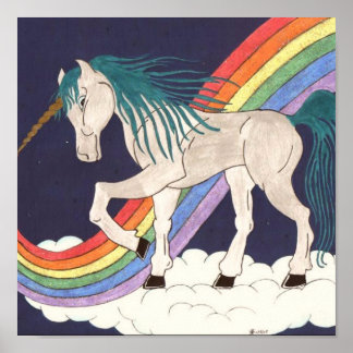 Póster Rainbow Unicorn