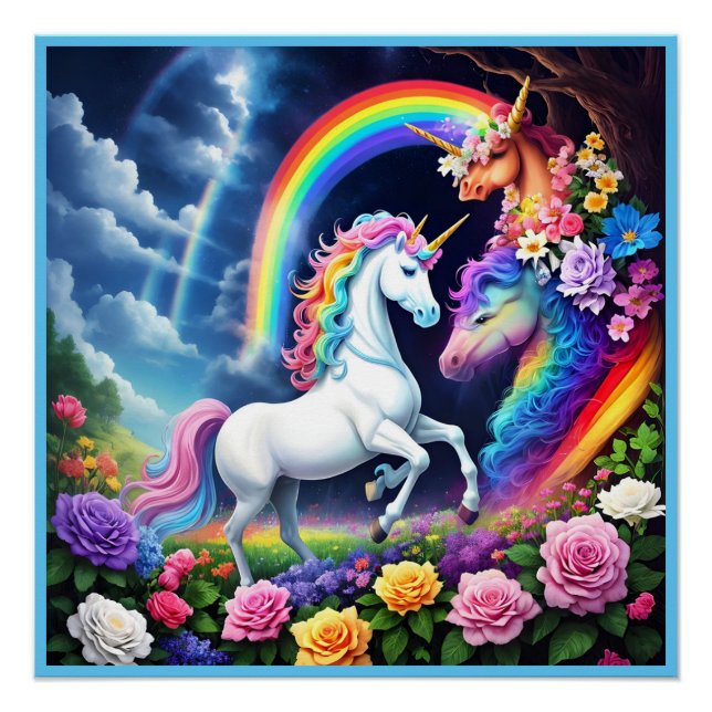 Póster Rainbow Unicorn One (Anverso)