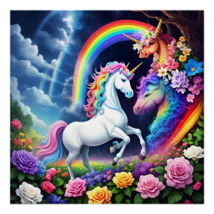 Póster Rainbow Unicorn One