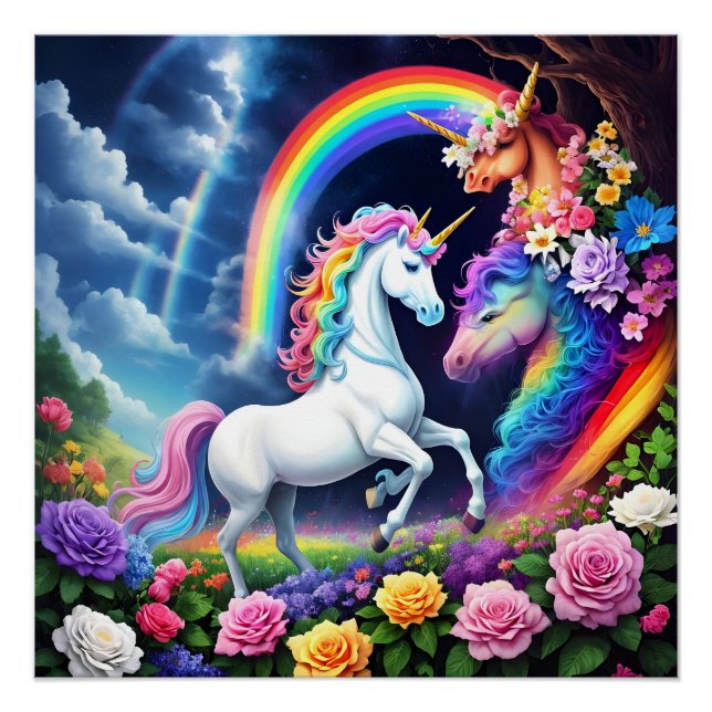 Póster Rainbow Unicorn One (Anverso)