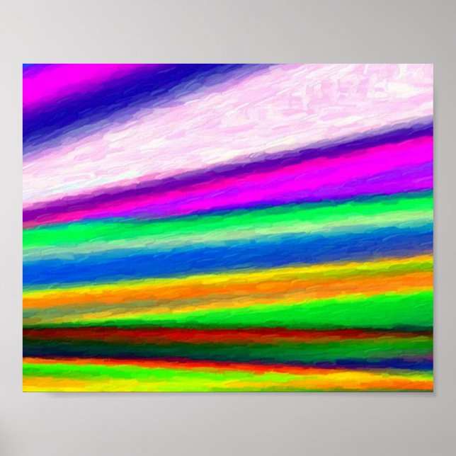 Póster Rainbow Watercolors Poster (Frente)