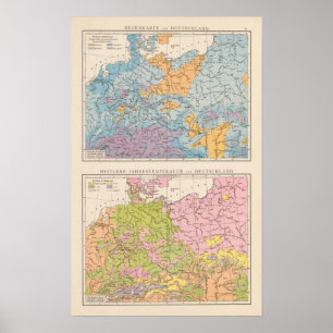 Póster Rainfall map of Germany