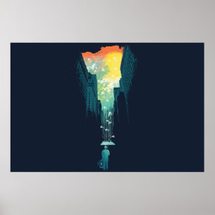 Póster Rainy blue sky fine arts poster
