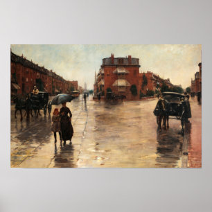 Póster Rainy Day, Boston por Childe Hassam