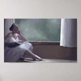 Póster Rainy Day Reading Poster Print