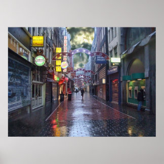 Póster Rainy Morning — Amsterdam en noviembre