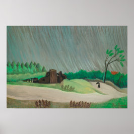 Póster Rainy Morning Henri Rousseau, Bella Artes vintage