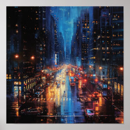 Póster Rainy Rhapsody: Reflexión sobre la ciudad