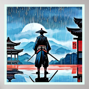 Póster Rainy Samurai: Vigilia silenciosa