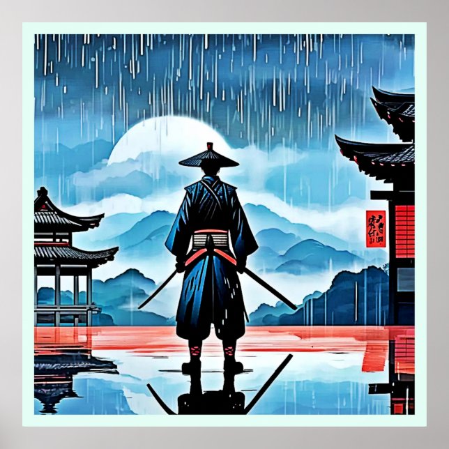 Póster Rainy Samurai: Vigilia silenciosa (Frente)