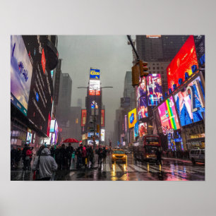 Póster Rainy Times Square