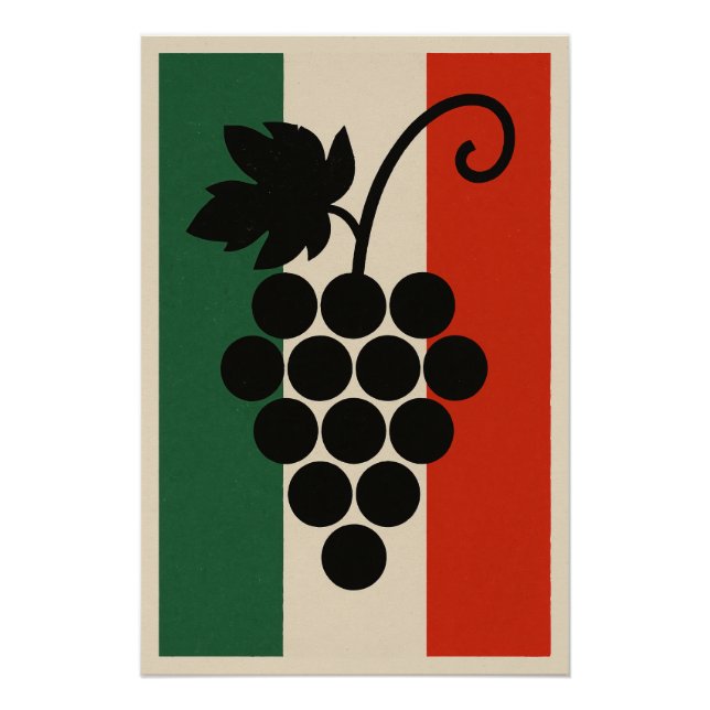 Póster Raisin Italien – L'Essence du Terroir en Affiche (Anverso)