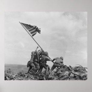 Póster Raising American flag on Iwo Jima (1945)
