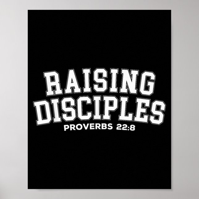Póster Raising Disciples Proverbs 22_8 Christian Quote Wi (Frente)