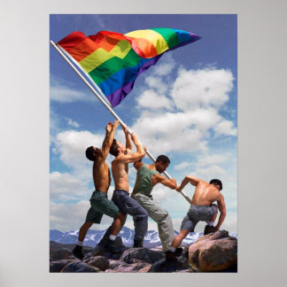 Póster Raising the Rainbow Flag