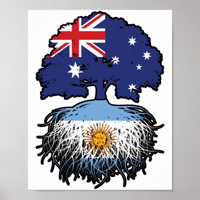 Póster Raíz argentina australiana (Frente)