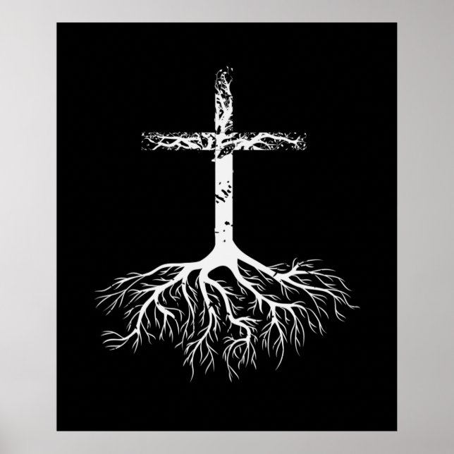 Póster Raíz cristiana tu fe en Jesucristo Tre raíz (Frente)