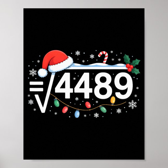 Póster Raíz Cuadrada 4489 Divertido 67 Meme Profesor de M (Frente)