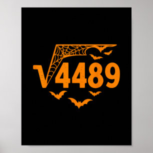 Póster Raíz Cuadrada 4489 Funny Halloween Meme 67 Math Te