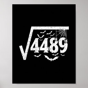Póster Raíz Cuadrada 4489 Funny Halloween Meme 67 Math Te