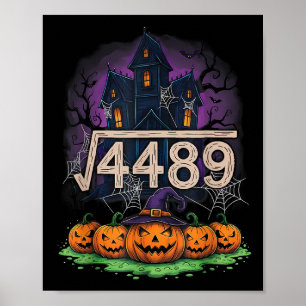 Póster Raíz Cuadrada 4489 Funny Halloween Meme 67 Math Te