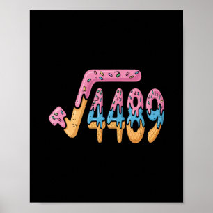 Póster Raíz Cuadrada 4489 Helado Jerga Matemática 67 Seis