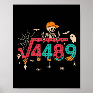 Póster Raíz Cuadrada 4489 Profesor de Matemáticas Diverti