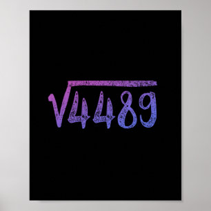 Póster Raíz Cuadrada 4489 Profesor de Matemáticas Seis Si