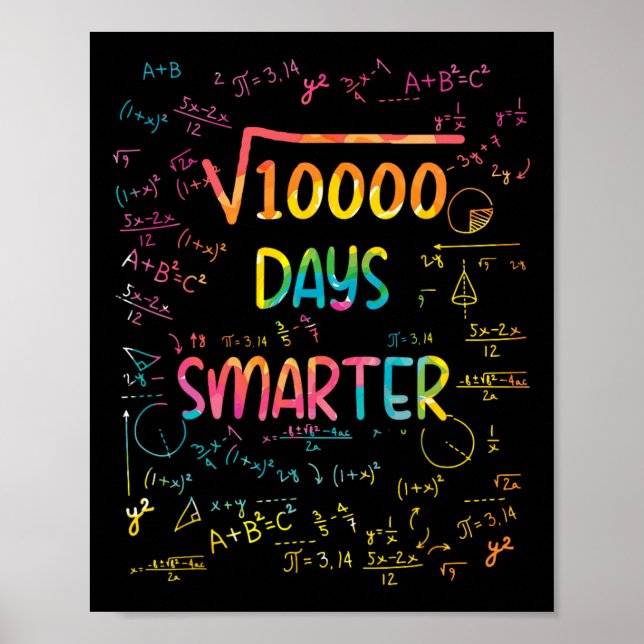 Póster Raíz Cuadrada De 10000 Math 100 Días Escuelas Más  (Frente)