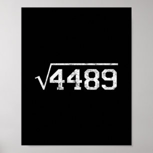 Póster Raíz Cuadrada De 4489 Argot Profesor De Matemática