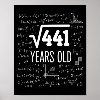 Póster Raíz Cuadrada Matemática 441 Años, Matemáticas Int