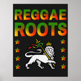 PÓSTER RAÍZ DE REGGAE RASTA LION DE JUDA