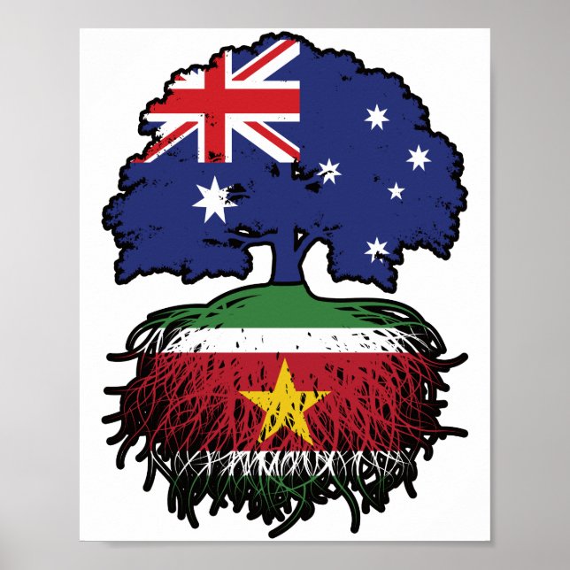 Póster Raíz surinamesa australiana de Surinam (Frente)