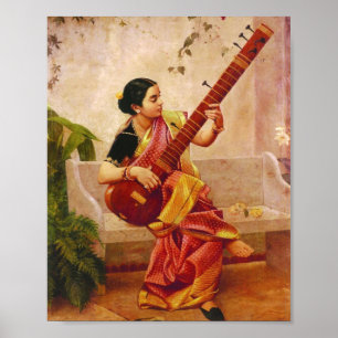 Póster Raja Ravi Varma - Kadambari