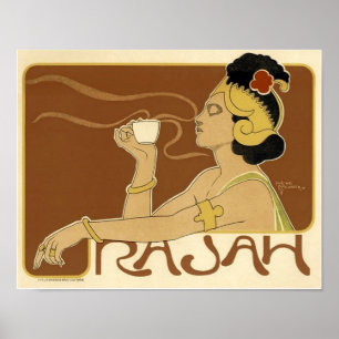 Póster Rajah Vintage Coffee Ad - Poster