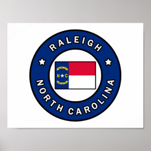 Póster Raleigh Carolina del Norte