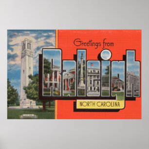 Póster Raleigh, Carolina del Norte - escenas grandes 2 de