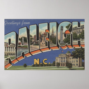 Póster Raleigh, Carolina del Norte - escenas grandes de