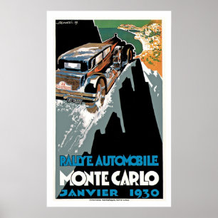 Póster Rallye Automobile Monte Carlo