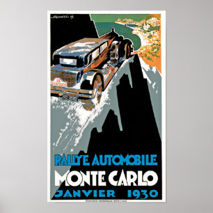 Póster Rallye Automobile Monte Carlo