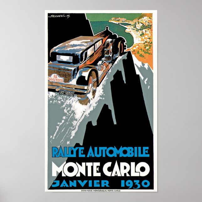 Póster Rallye Automobile Monte Carlo (Frente)