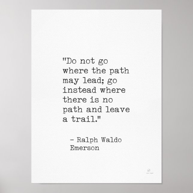 Póster Ralph Waldo Emerson (Frente)