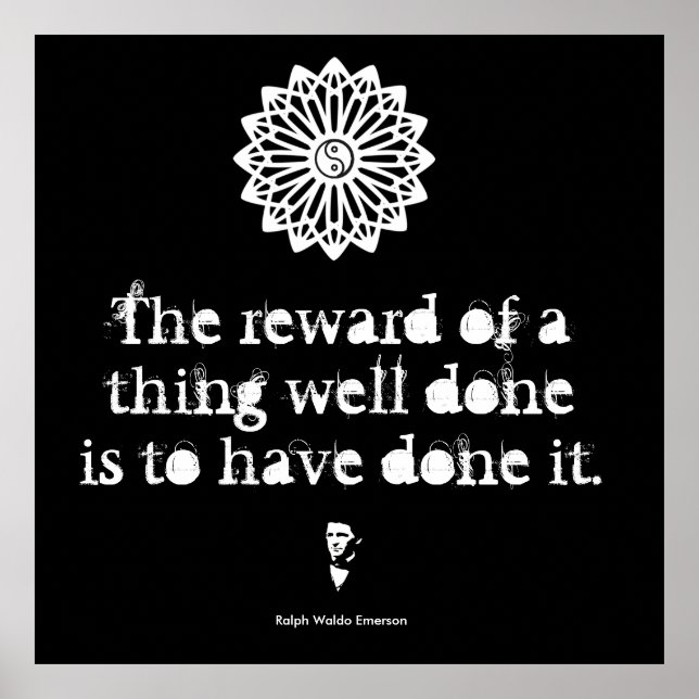 Póster Ralph Waldo Emerson - Palabras de sabiduría (Frente)