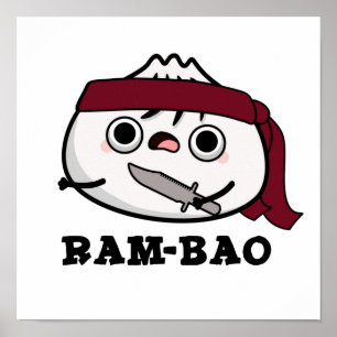 Póster Ram-bao Soldado gracioso Dimsun Pun