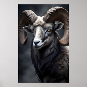 Póster Ram Wildlife Majestic Nature Life Poster de fondo